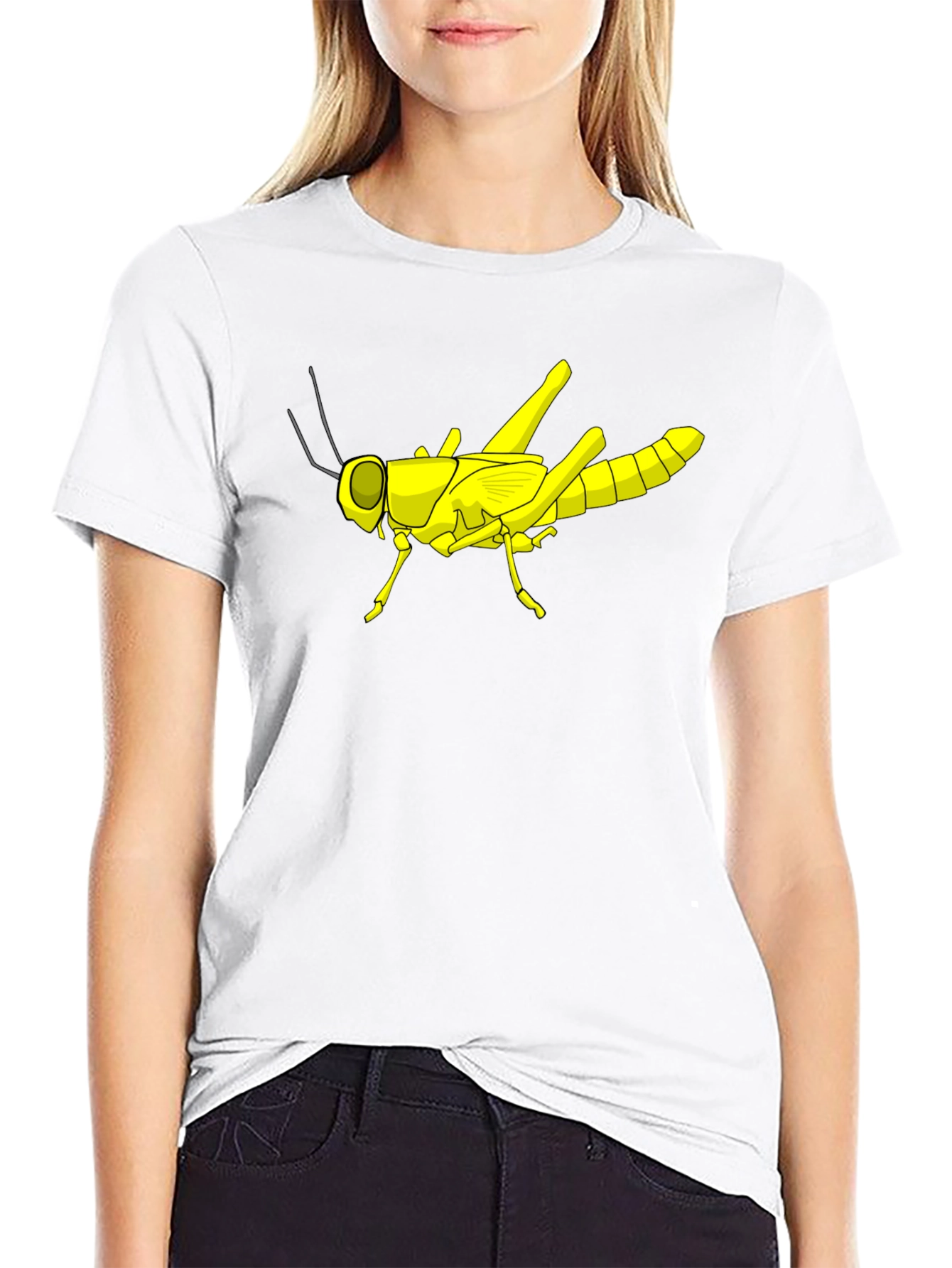 Grasshopper Graphic Tee - Black Cotton T-Shirt