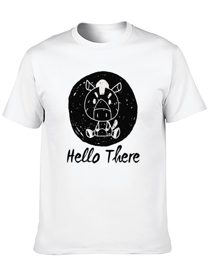 Cartoon Horse Black T-Shirt - Hello There Design