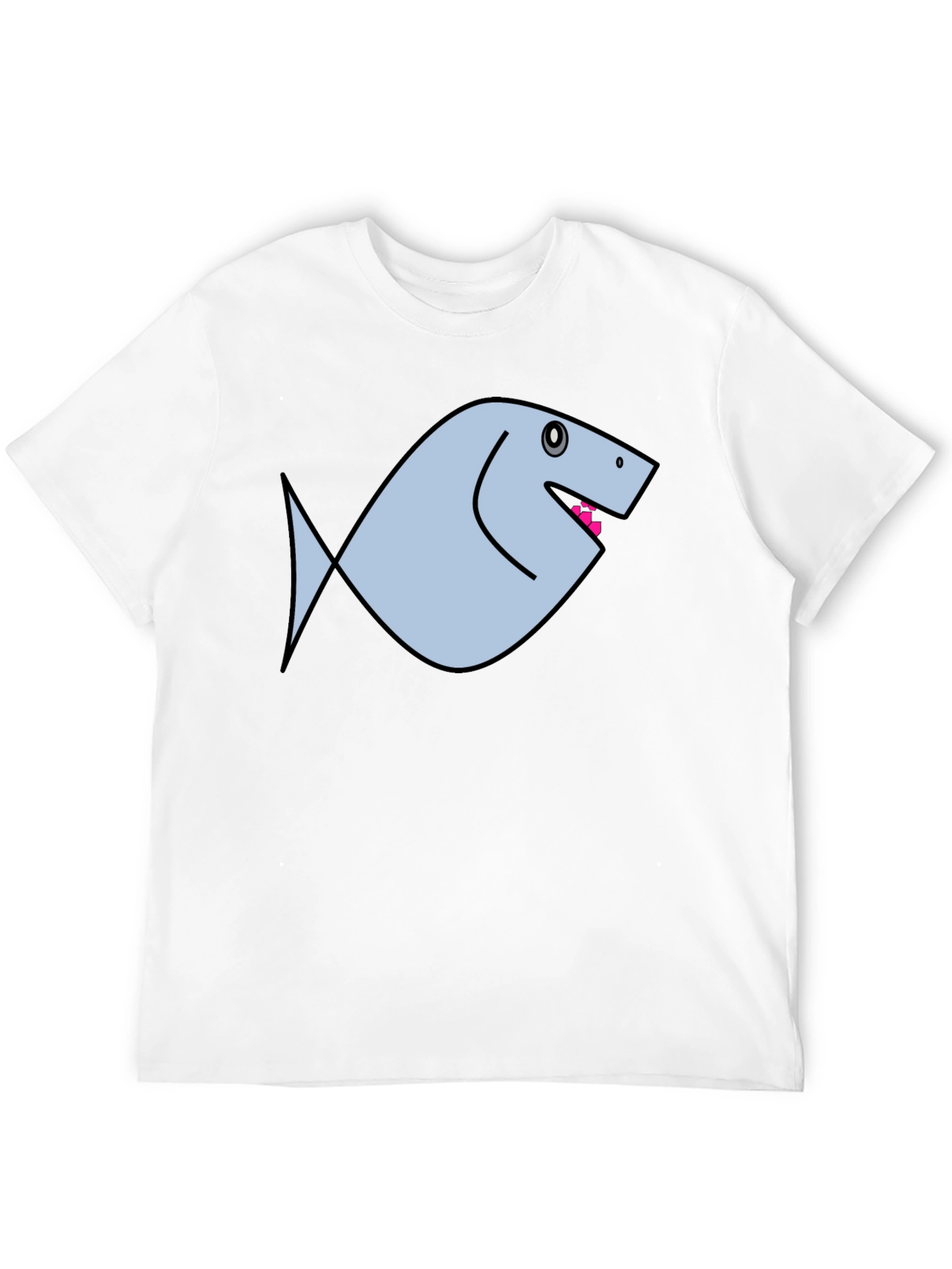 Funny Fish Graphic Black T-Shirt