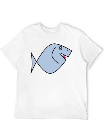 Funny Fish Graphic Black T-Shirt