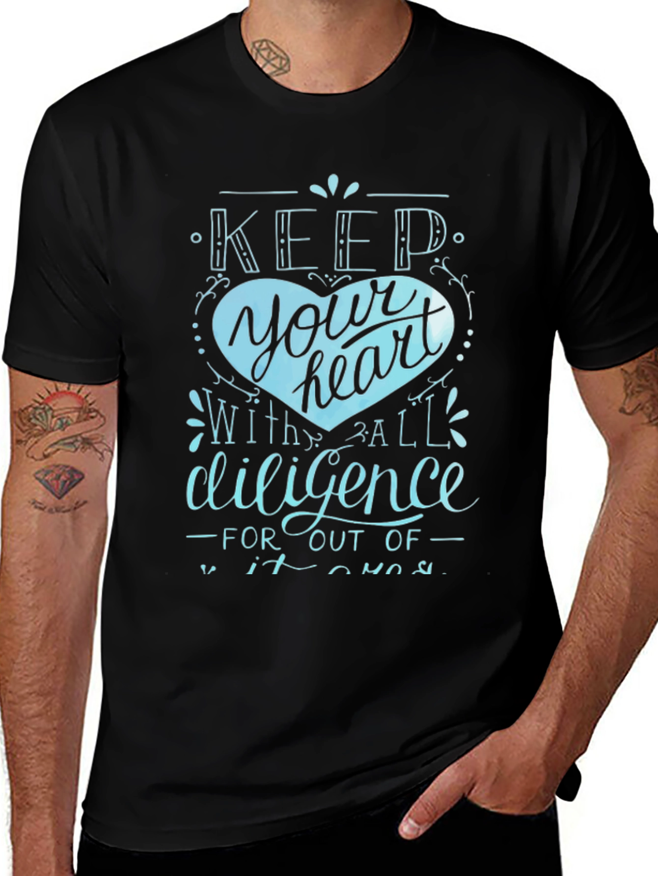 Keep Your Heart Tee - Diligence Graphic T-Shirt