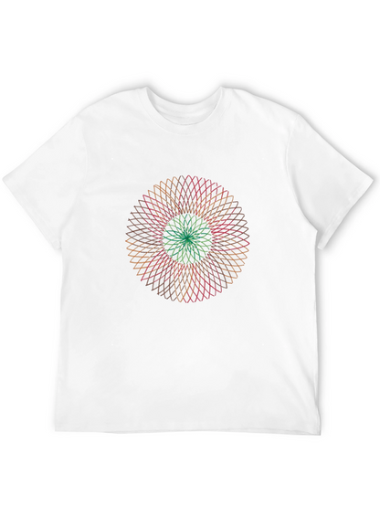 Geometric Mandala Graphic Tee - Soft Black T-Shirt