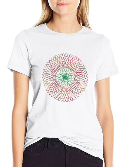 Geometric Mandala Graphic Tee - Soft Black T-Shirt