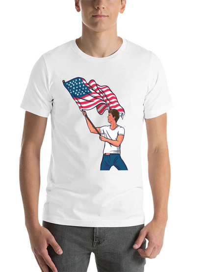 American Flag Waving T-Shirt