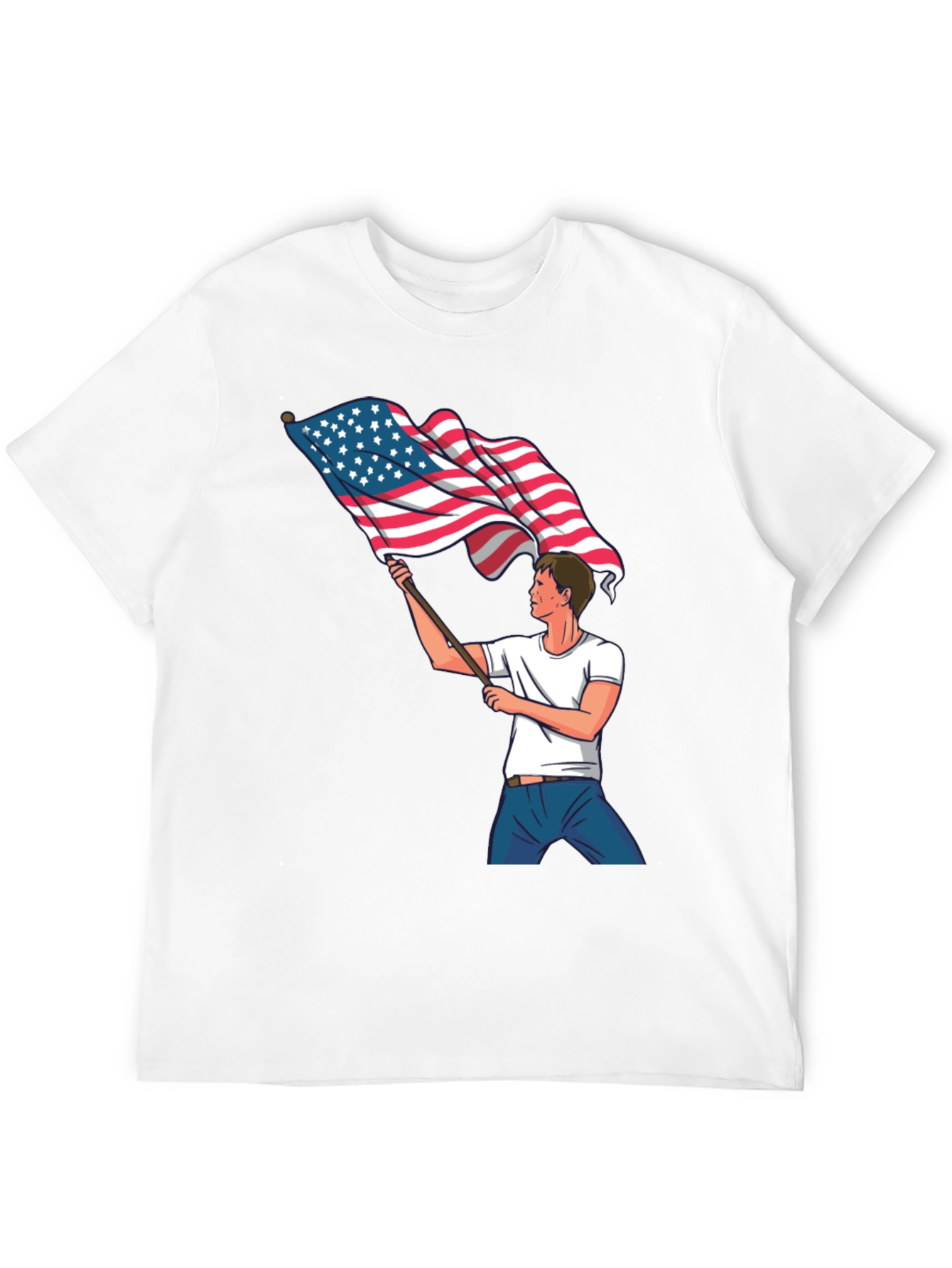 American Flag Waving T-Shirt