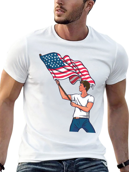 American Flag Waving T-Shirt