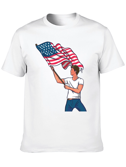 American Flag Waving T-Shirt