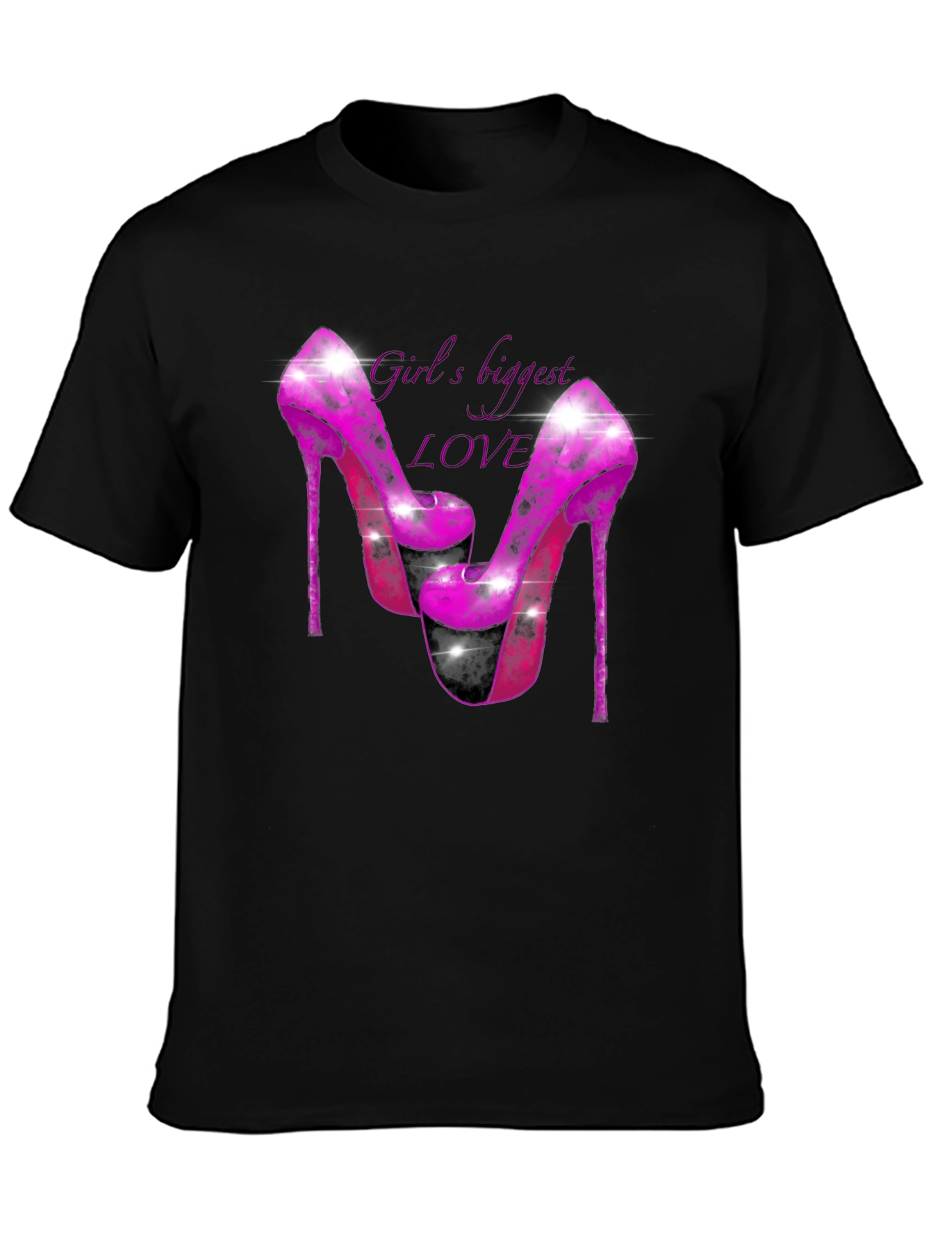 Girls Biggest Love Heels Graphic T-Shirt