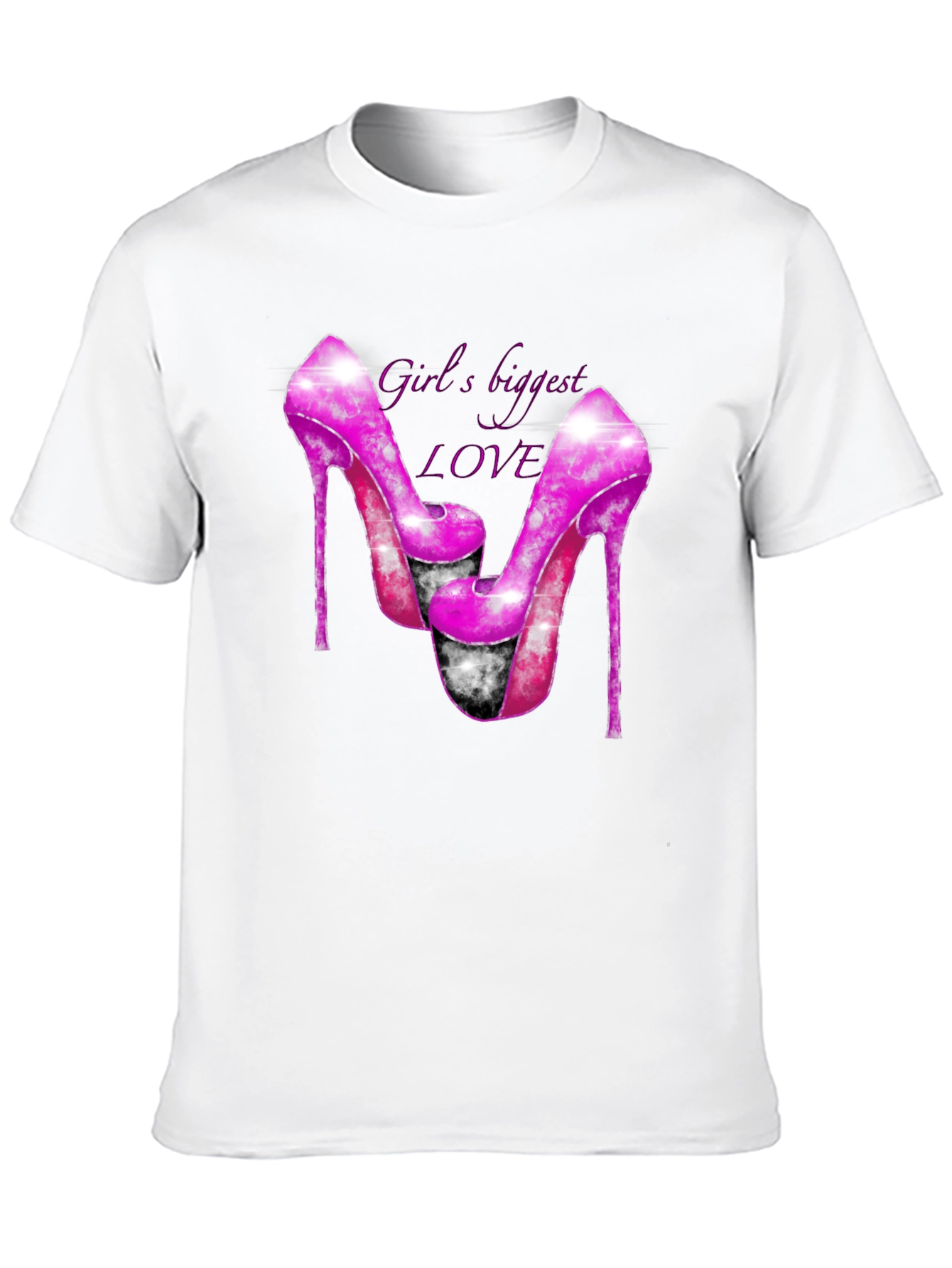 Girls Biggest Love Heels Graphic T-Shirt