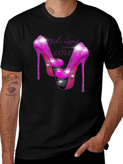 Girls Biggest Love Heels Graphic T-Shirt