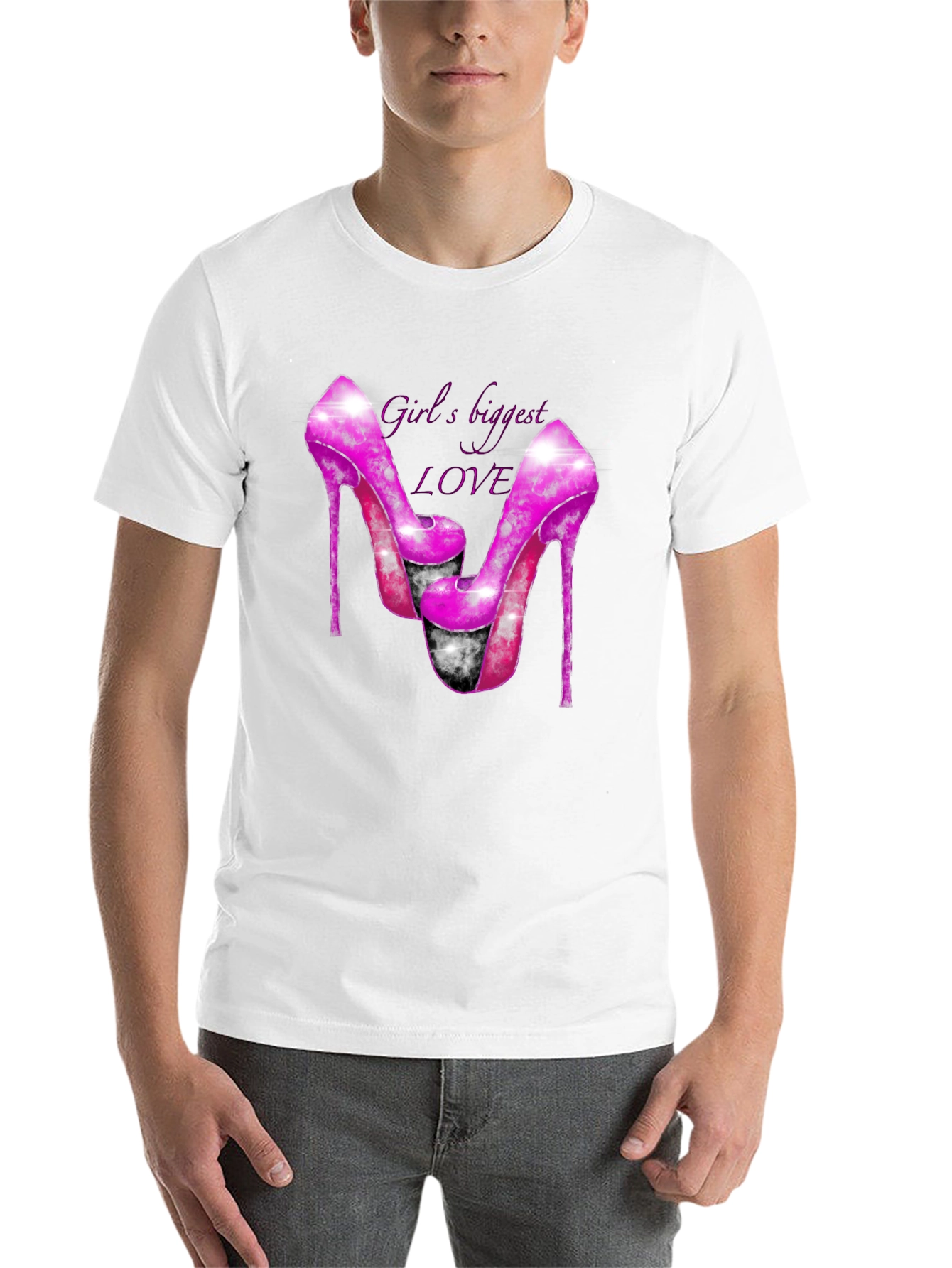 Girls Biggest Love Heels Graphic T-Shirt