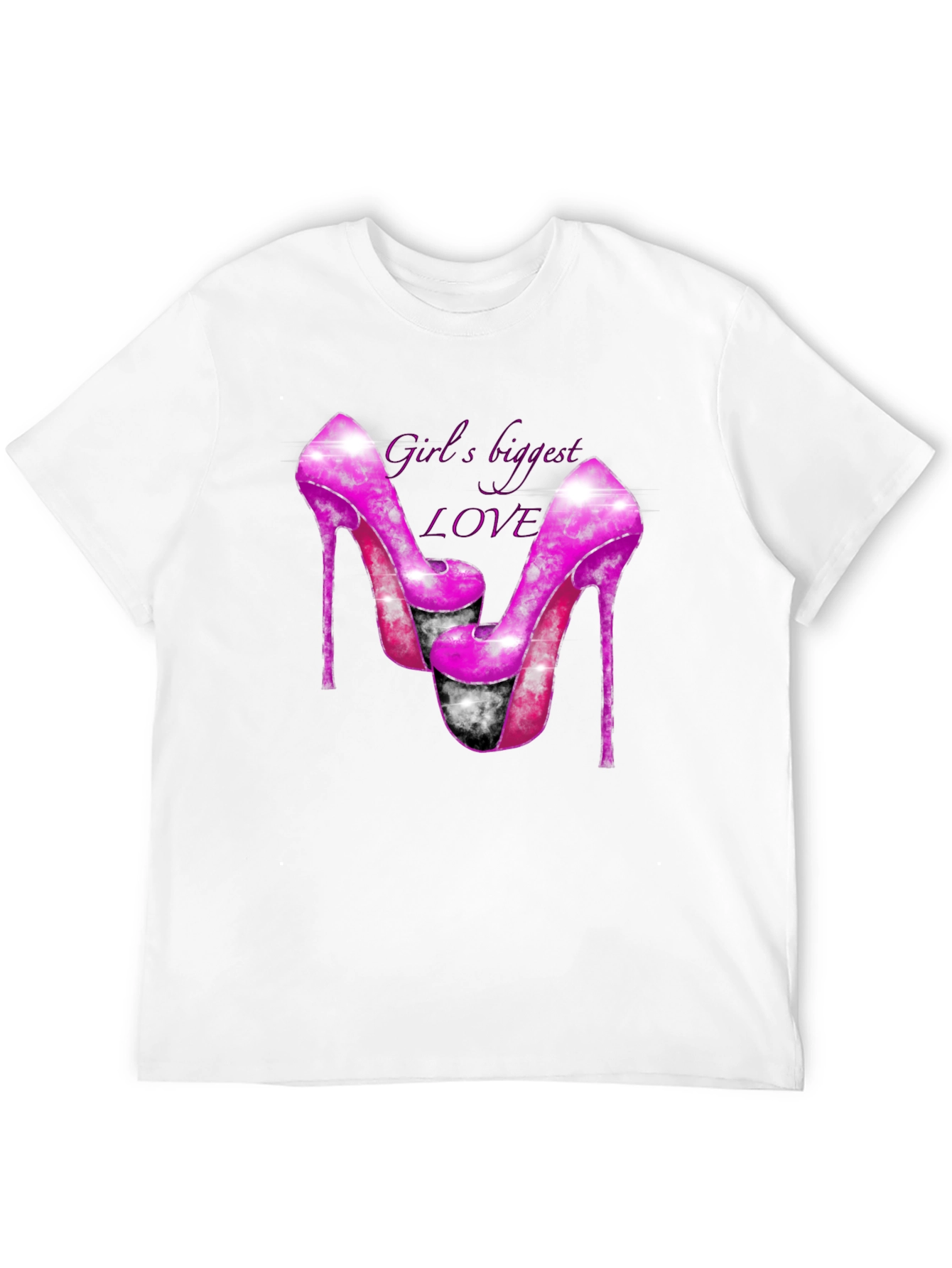 Girls Biggest Love Heels Graphic T-Shirt