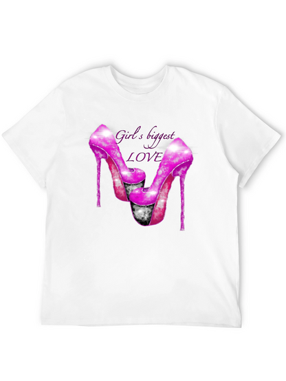 Girls Biggest Love Heels Graphic T-Shirt