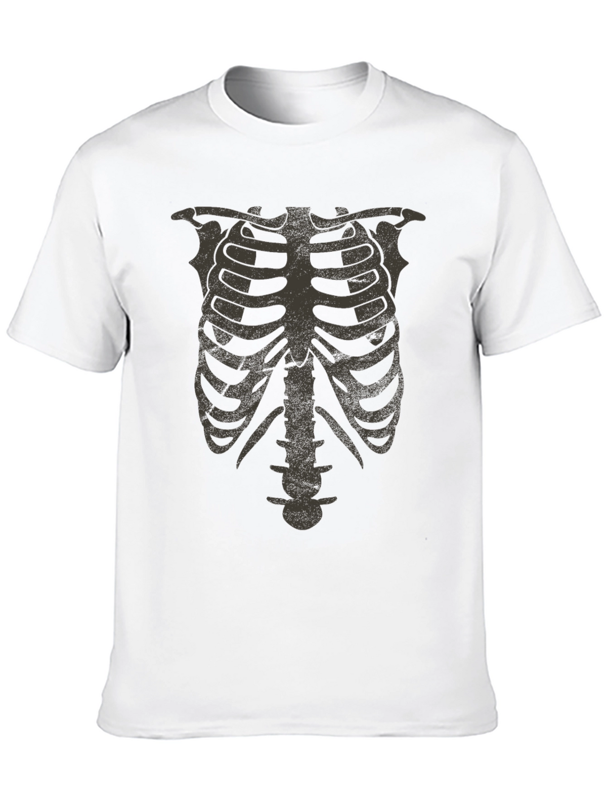Skeleton Rib Cage Graphic Tee - Halloween Costume Shirt