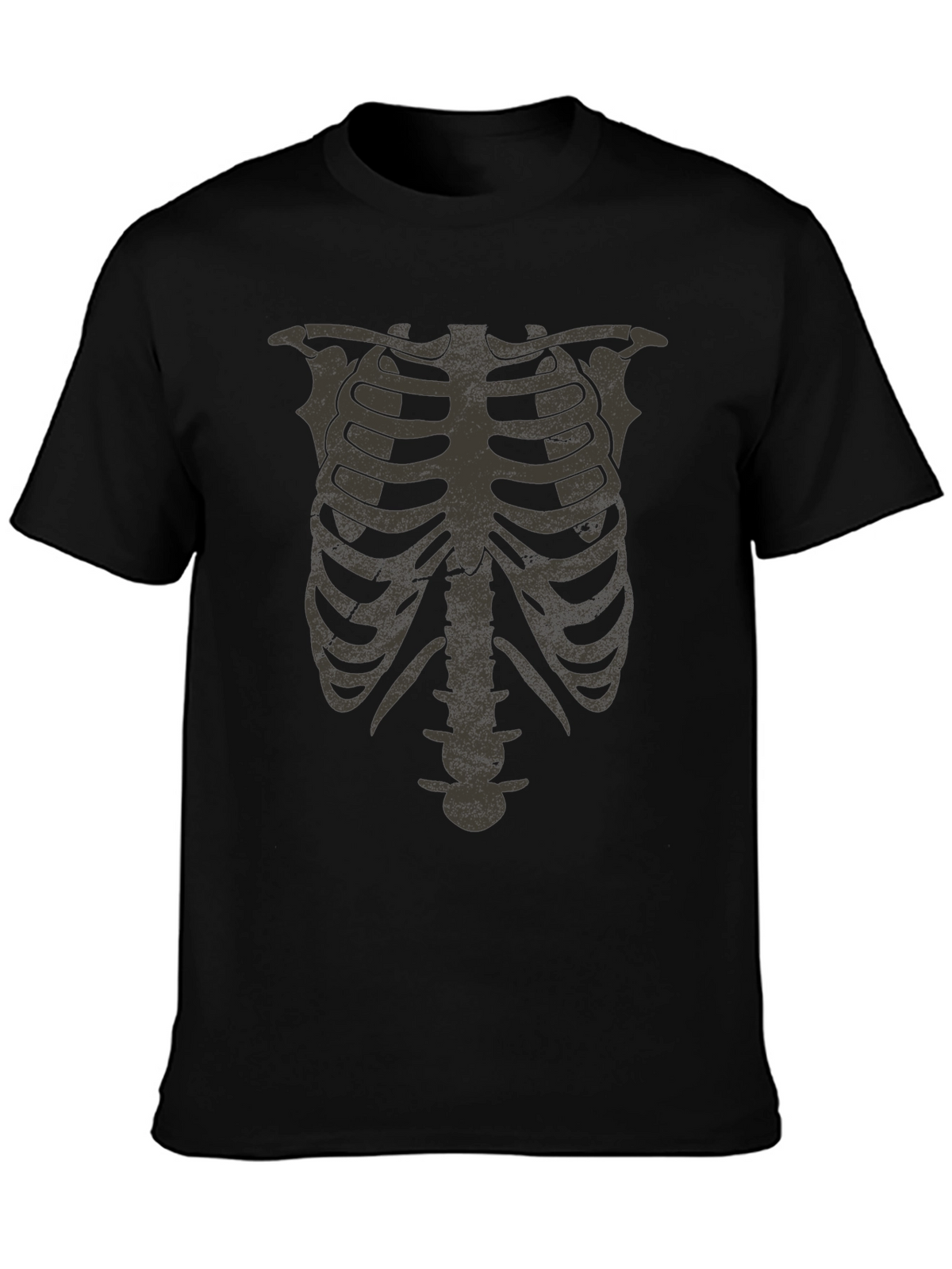 Skeleton Rib Cage Graphic Tee - Halloween Costume Shirt