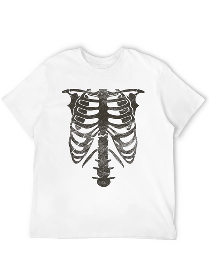 Skeleton Rib Cage Graphic Tee - Halloween Costume Shirt