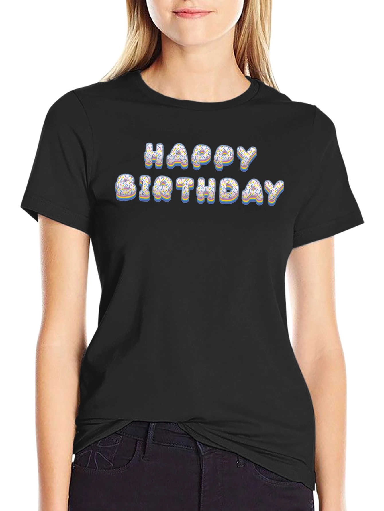 Happy Birthday Donut Letter T-Shirt