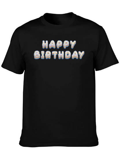 Happy Birthday Donut Letter T-Shirt