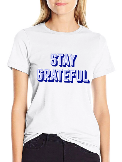 Stay Grateful Graphic Tee - Trendy Black T-Shirt