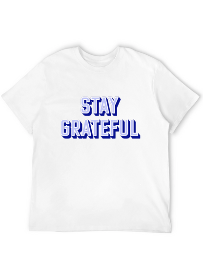 Stay Grateful Graphic Tee - Trendy Black T-Shirt