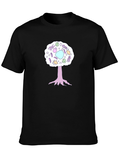 Cell Tree Black T-Shirt: Science & Nature Inspired