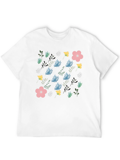 Floral Print Crew Neck Tee
