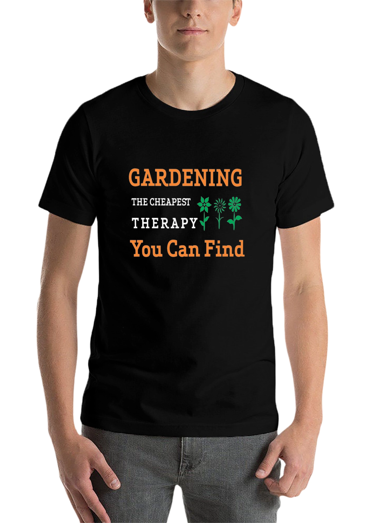 Gardening Therapy T-Shirt - Black Tee