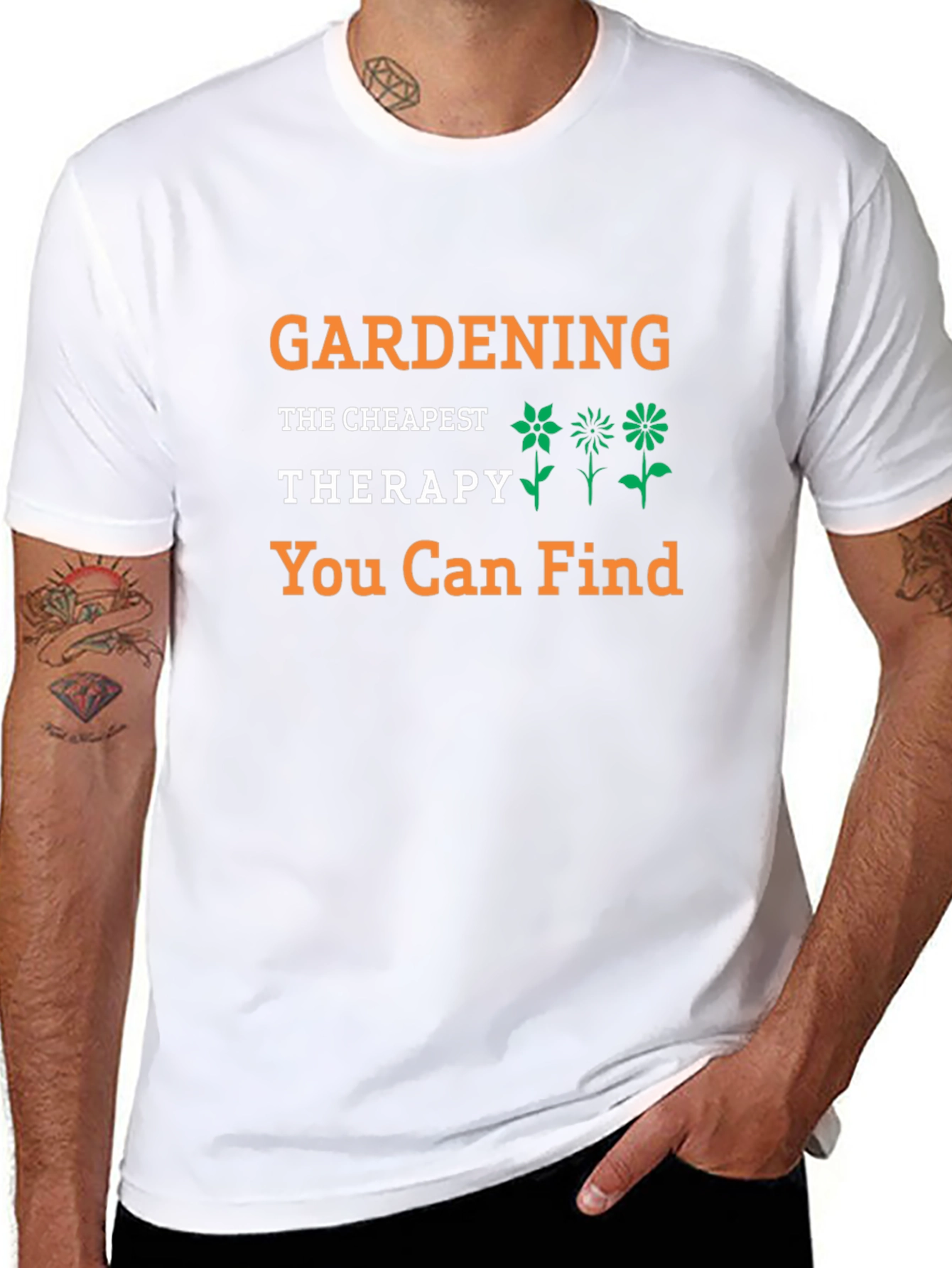 Gardening Therapy T-Shirt - Black Tee