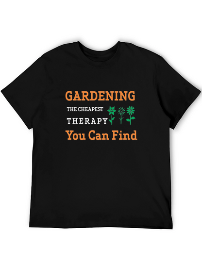 Gardening Therapy T-Shirt - Black Tee