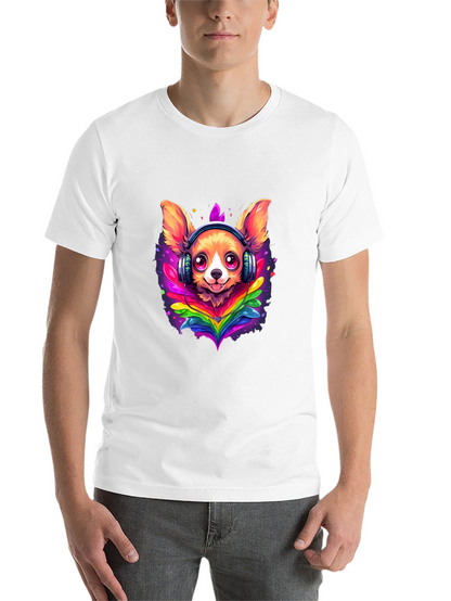Dog DJ Tee: Cute Chihuahua with Headphones T-Shirt
