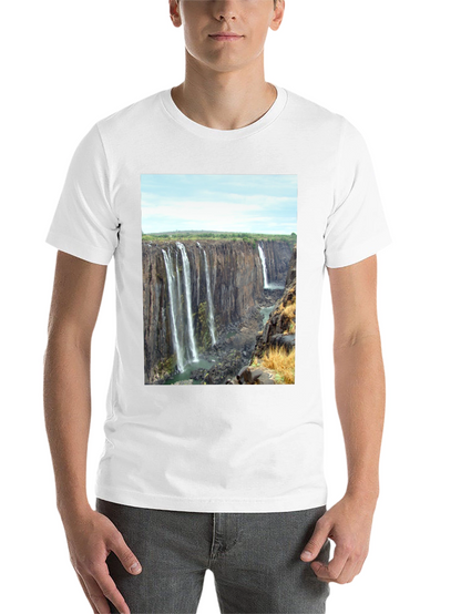 Waterfall Graphic Print T-Shirt - Black