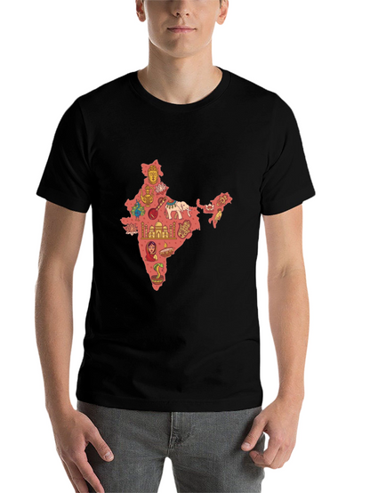 India Map Print T-Shirt