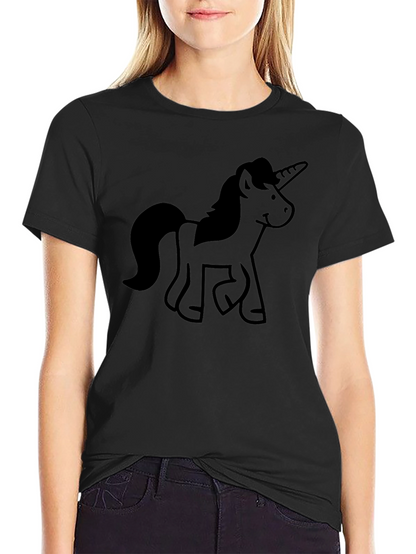 Unicorn Graphic Black T-Shirt