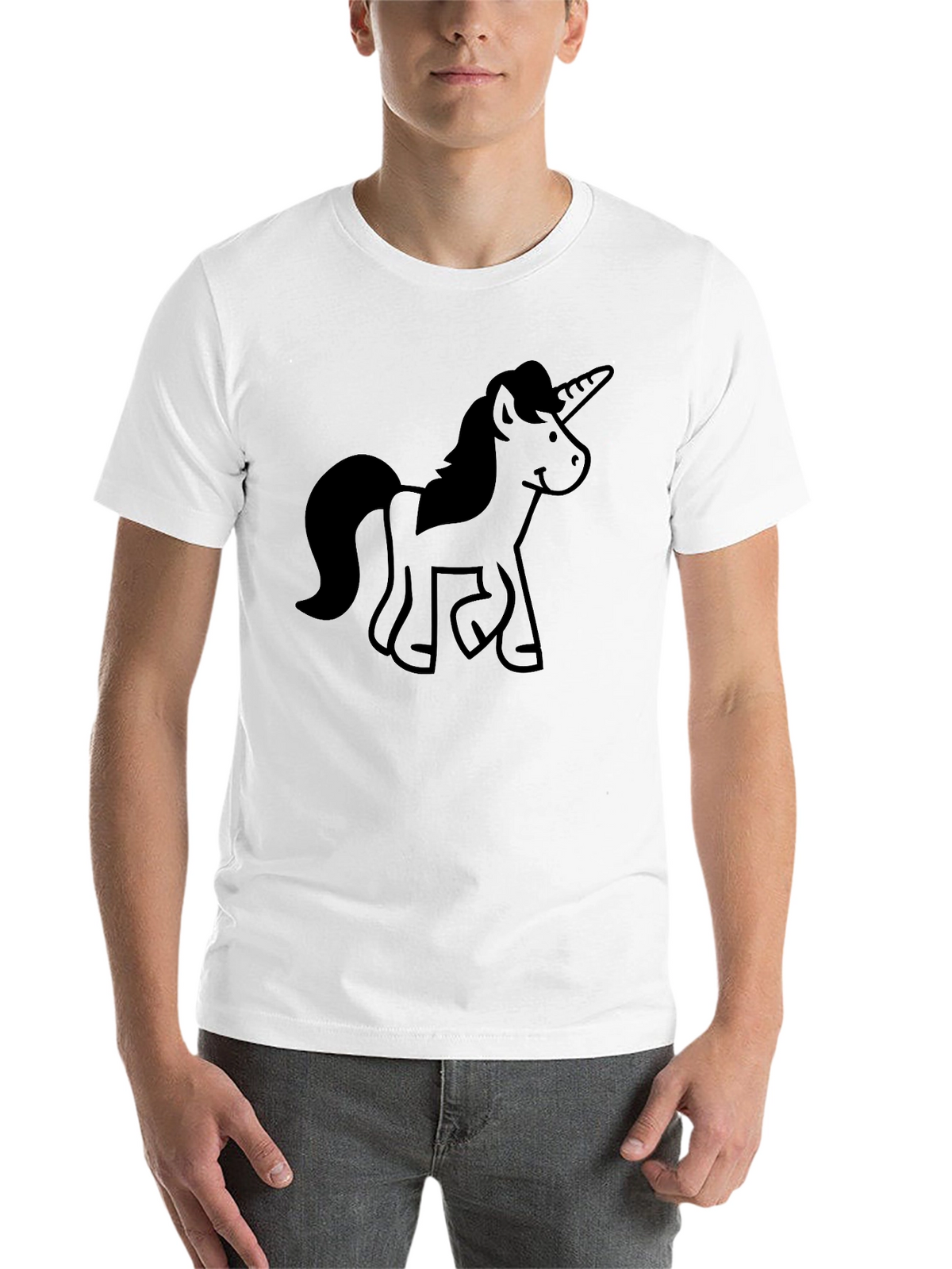 Unicorn Graphic Black T-Shirt