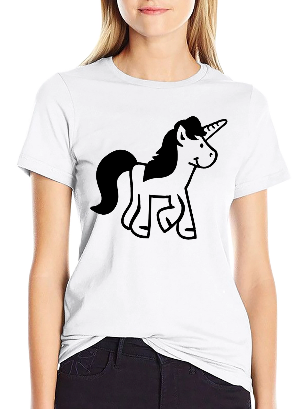 Unicorn Graphic Black T-Shirt