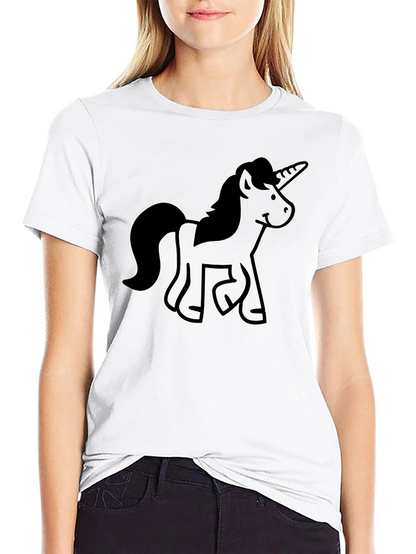 Unicorn Graphic Black T-Shirt