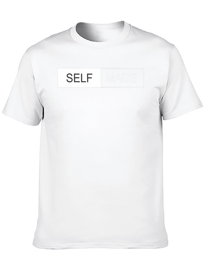 Self Made Graphic Tee - Black Cotton T-Shirt