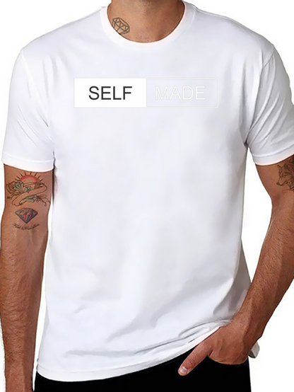 Self Made Graphic Tee - Black Cotton T-Shirt