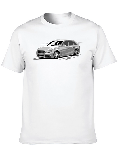 Cool Car Graphic T-Shirt - Black Cotton Tee