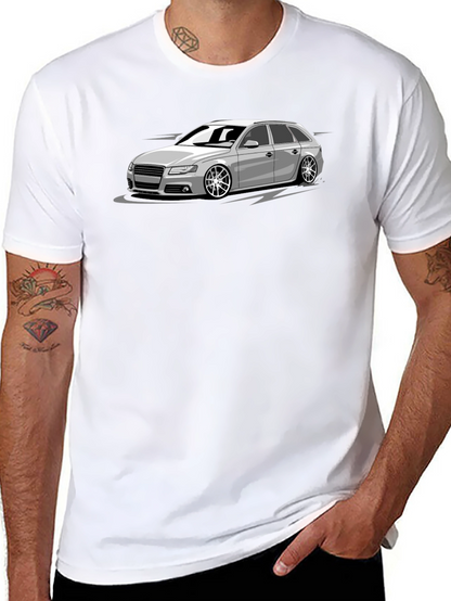 Cool Car Graphic T-Shirt - Black Cotton Tee