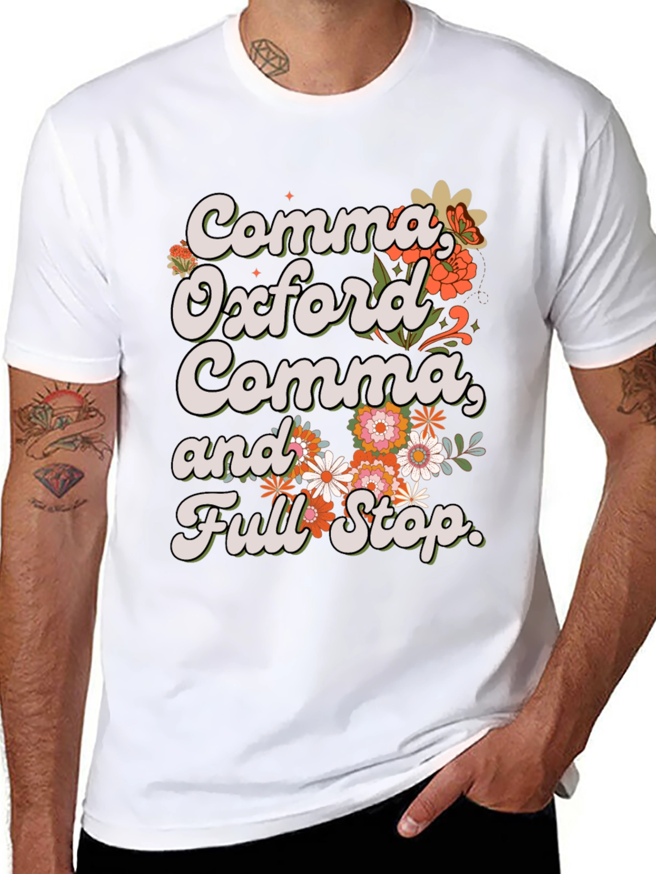 Comma Oxford Comma T-Shirt - Grammar Tee