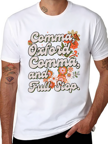 Comma Oxford Comma T-Shirt - Grammar Tee