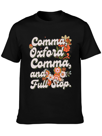Comma Oxford Comma T-Shirt - Grammar Tee
