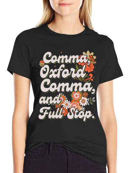 Comma Oxford Comma T-Shirt - Grammar Tee