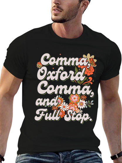 Comma Oxford Comma T-Shirt - Grammar Tee