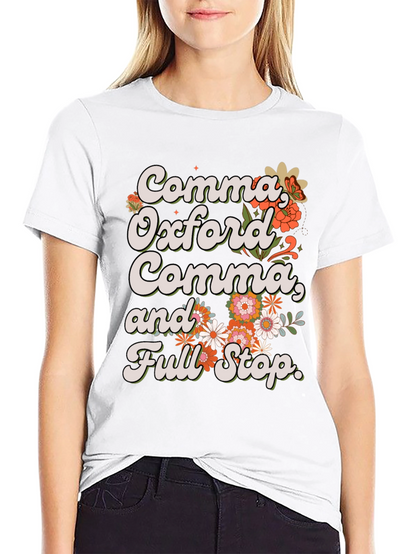 Comma Oxford Comma T-Shirt - Grammar Tee