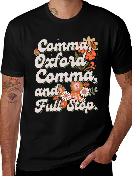 Comma Oxford Comma T-Shirt - Grammar Tee