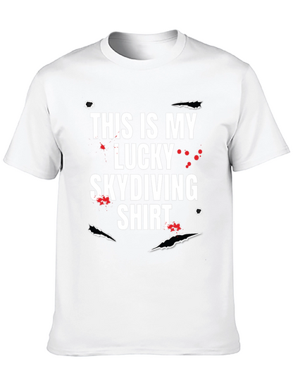 Lucky Skydiving T-Shirt - Funny Graphic Tee