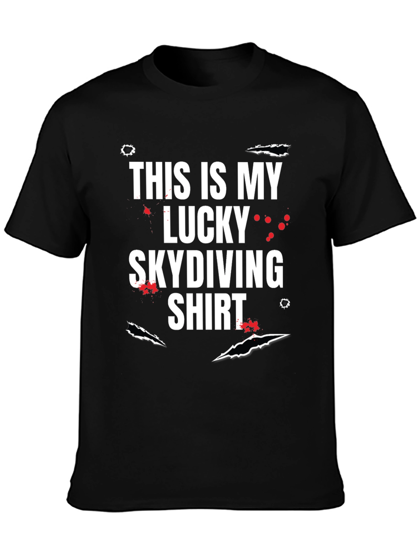Lucky Skydiving T-Shirt - Funny Graphic Tee