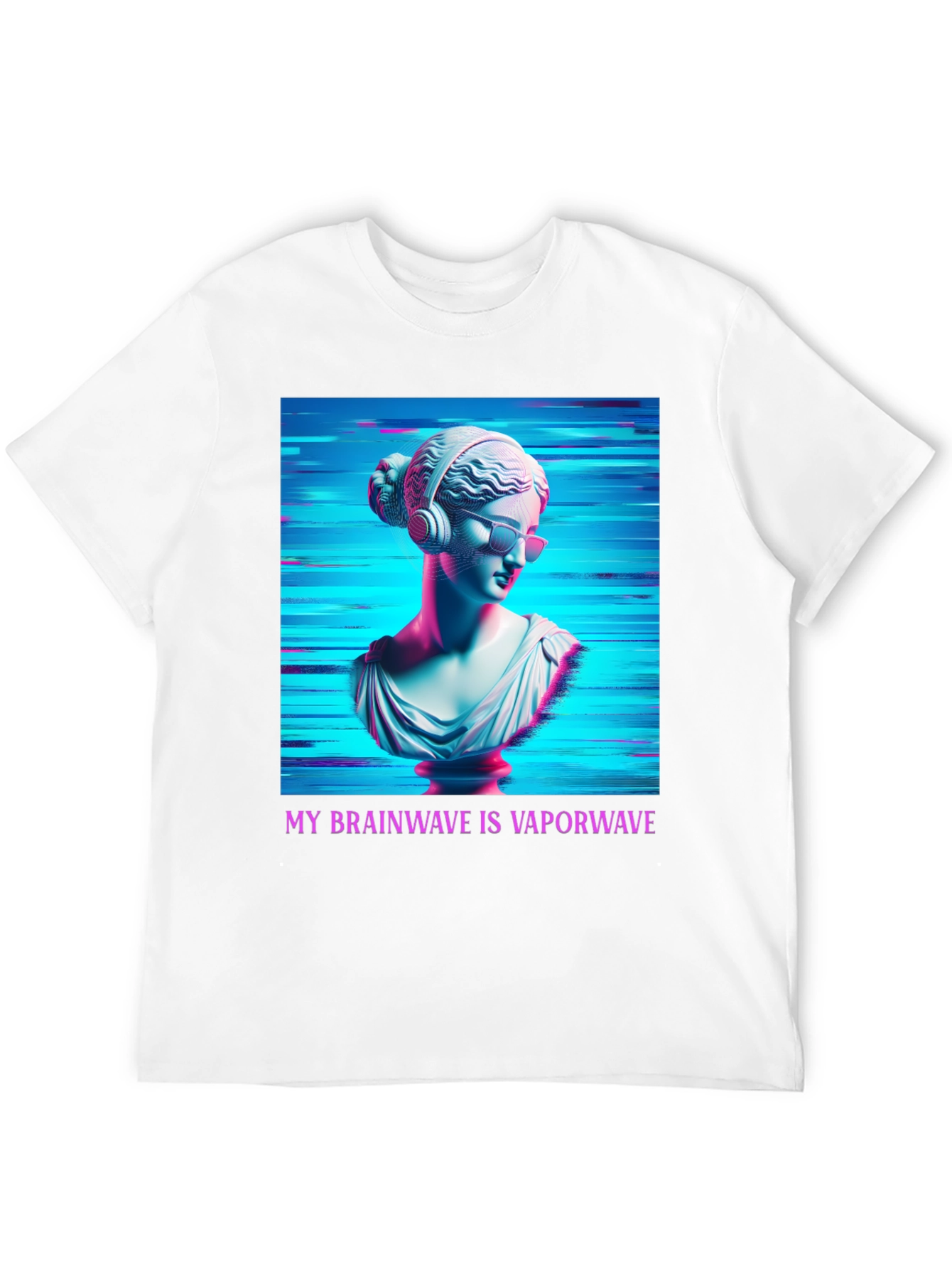 Vaporwave Brain T-Shirt - Aesthetic Greek Bust